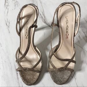 Caparros Metallic Glitter Slingback Sandal 7.5